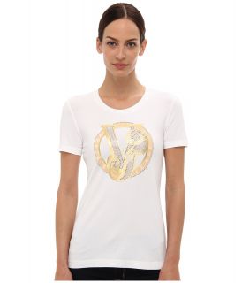 Versace Jeans Embellished Logo T Shirt Womens T Shirt (White)