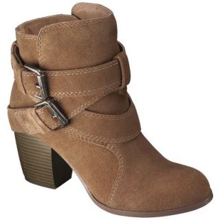 Womens Mossimo Supply Co. Jessica Suede Strappy Boot   Cognac 8