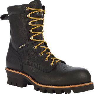 Rocky Great Oak 8 Inch Gore Tex Waterproof Logger Boot   Black, Size 9 Wide,