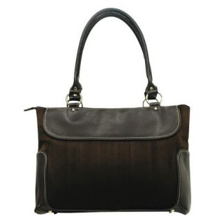 G. Pacific Womens Suede Business Computer Tote   Brown