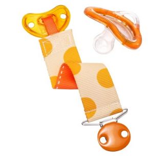 Munchkin LATCH Pacifier & Designer Clip, 6+ Months   Orange