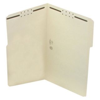 Smead Manila Folders with Two Fasteners, 1/3 Cut, Top Tab, Legal   50 Per Box