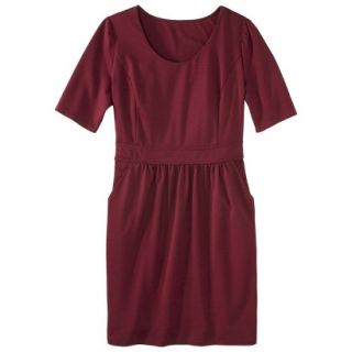 Mossimo Womens Plus Size Elbow Sleeve Ponte Dress   Red 2