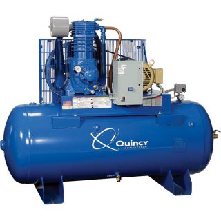 Quincy QP Pressure Lubricated Reciprocating Compressor   10 HP, 230 Volt, 3