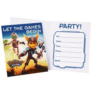 Ratchet and Clank Invitations