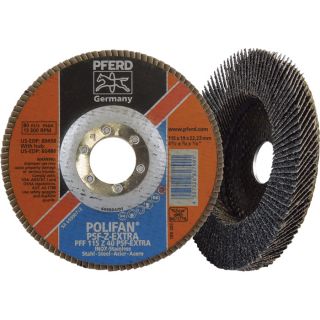 PFERD Zirconia Flap Disc   10 Pack, 4 1/2 Inch x 3/4 Inch x 7/8 Inch, 40 Grit,
