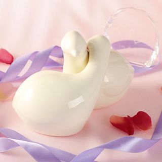 Love Birds Porcelain Wedding Cake Topper