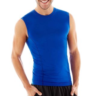 Xersion Core Compression Muscle T Shirt, Blue, Mens