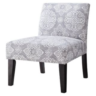 Skyline Armless Upholstered Chair Avington Armless Slipper Chair   Gray/White