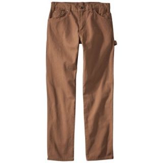 Dickies Mens Relaxed Fit Timber Rinsed Utility Jean   Brown 38x32