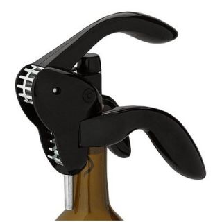 Houdini Lever Style Corkscrew with Foil Cutter   Black