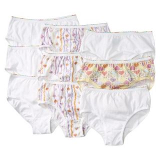 Girls Hanes Assorted Print 9 pack Low Rise Brief Underwear 6