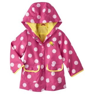 Just One You by Carters Infant Toddler Girls Polka Dot Raincoat   Pink 3T