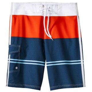 Mossimo Supply Co. Mens 11 Red and Navy Stripe Boardshort   28