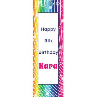 Neon Magic Personalized Vertical Vinyl Banner    104 X 36 Inches