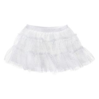 Cherokee Infant Toddler Girls Full Glitter Skirt   Fresh White 4T