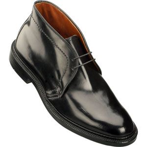 Alden Mens Chukka Boot Shell Cordovan Black Shell Boots, Size 9.5 D   1340