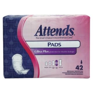 Attends Ultra Plus Individually Wrapped Pads   168 Count