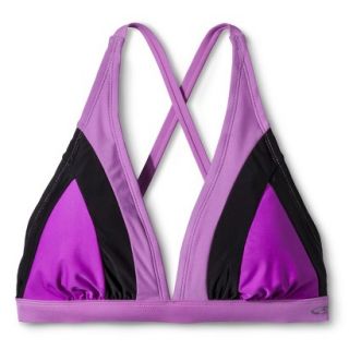 C9 by Champion Womens Halter Swim Sport Bra   Purple XL
