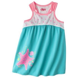 Circo Infant Toddler Girls Starfish Sun Dress   Turquoise 2T