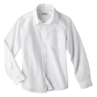 Cherokee Boys Button Down Shirt   True White Uv Calibrated M