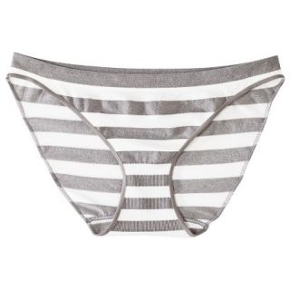 Xhilaration Juniors Seamless Bikini   Grey/Polar Bear Stripe M