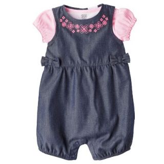 Just One YouMade by Carters Newborn Girls Romper Set   Blue/Pink NB