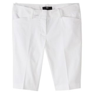 Mossimo Petites 10 Bermuda Shorts   White 8P
