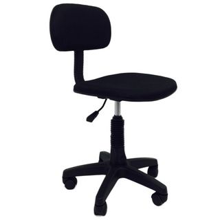 Black Mid size Back Armless Rolling Task Chair