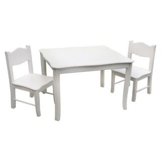 Kids Table and Chair Set Guidecraft Classic Table & Chairs   White