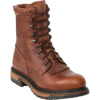 Rocky Ride 8 Inch Lacer Western Boot   Brown, Size 9 1/2 Wide, Model 2722