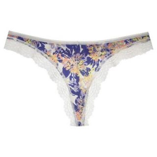 Gilligan & OMalley Womens Modal With Lace Thong   Violet Storm XS