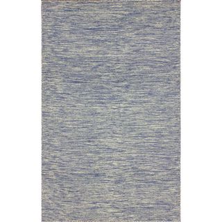 Nuloom Flatweave Wool Contempoary Tweeded Blue Rug (4 X 6)