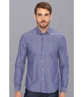 Descendant Of Thieves Awning Stripe L/S Woven Mens Long Sleeve Button Up (Blue)