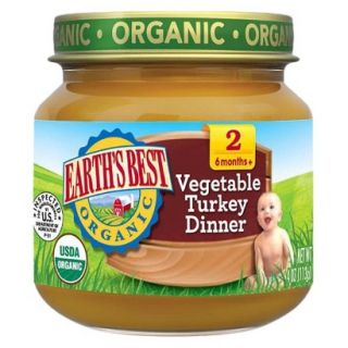 Earths Best Baby Food Jar   Vegetable Turkey Dinner 4oz (12 Pack)
