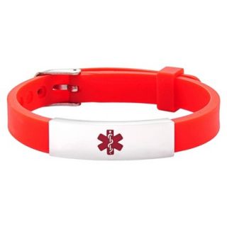 Hope Paige Red Durable Rbbr Watch Band Buckle Red   6 9