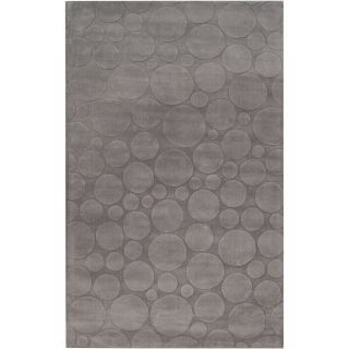 Candice Olson Loomed Scuddle Grey Geometric Circles Wool Rug (8 X 11)