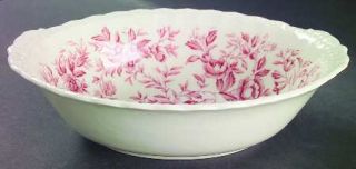 Grindley Printemps Pink 8 Oval Vegetable Bowl, Fine China Dinnerware   Pink Flo