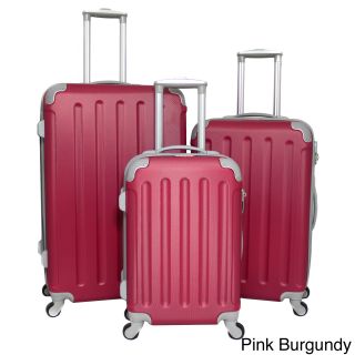 Dejuno Departures 3 piece Hardside Spinner Luggage Set With Combination Lock