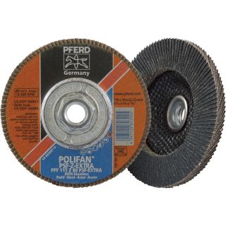 PFERD Zirconia Flap Disc   10 Pack, 4 1/2 Inch x 3/4 Inch x 5/8 Inch 11, 80