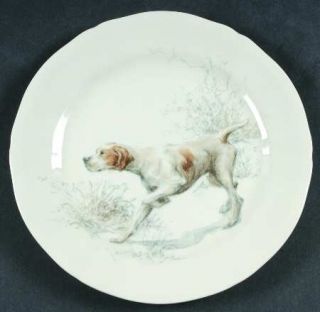 Gien Sologne Dessert/Pie Plate, Fine China Dinnerware   Animals,Grasses/Weeds,Sc
