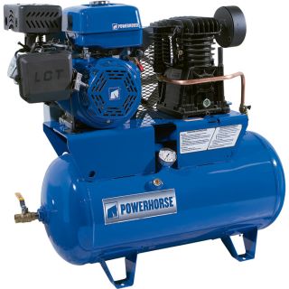 Powerhorse Gas Powered Stationary Air Compressor   30 Gallon, 414cc Engine,