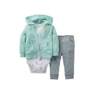 Carters Fox 3 pc. Hoodie Set   Boys newborn 12m, Turq Fox, Turq Fox, Boys