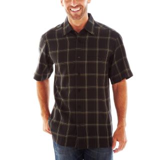Haggar Microfiber Shirt, Black, Mens