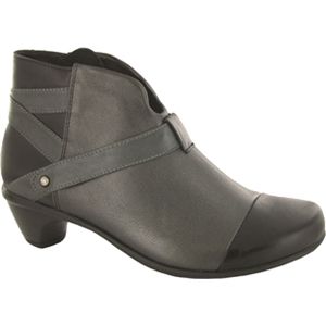 Naot Womens Lucky Metallic Road Black Raven Shadow Grey Nubuck Boots, Size 38 M   44092 N2J
