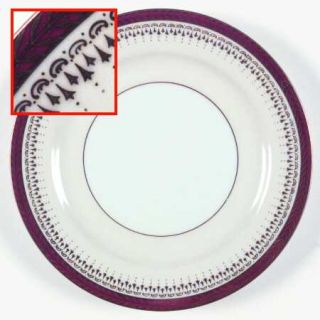 Noritake 4795 Dinner Plate, Fine China Dinnerware   Rust Border, Gold  Laurel &