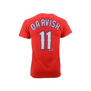 Texas Rangers Yu Darvish Majestic MLB Official Player T Shirt