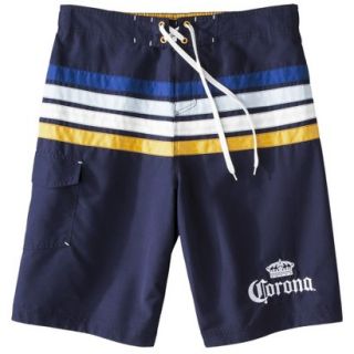 Mens 11 Corona Navy Stripe Boardshort   XL