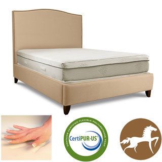 Christopher Knight Aloe Gel Memory Foam 8 inch Queen size Smooth Top Mattress With Two Bonus Pillows