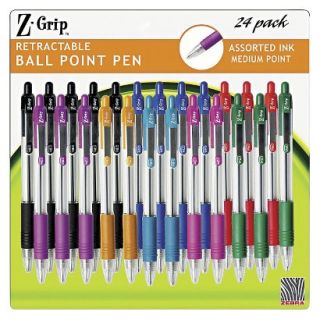 Zebra Z Grip Ballpoint Pen, Medium   Assorted Ink (24 Per Pack)